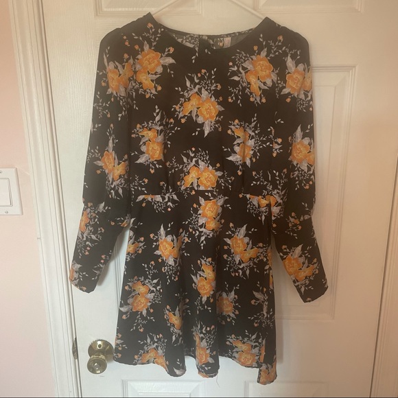 Free People Dresses & Skirts - Free People Floral Mini Dress with Button Details